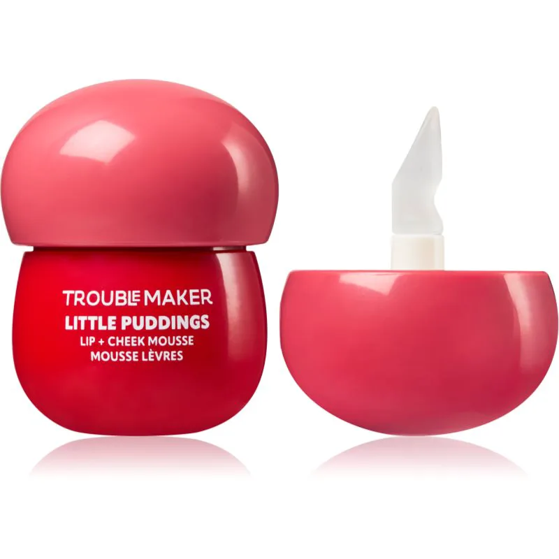 Trouble Maker Little Pudding Lip + Cheek Mousse πολυλειτουργικά καλλυντικά για χείλη και μάγουλα απόχρωση Bunny Baby Ροζ 5 γρ