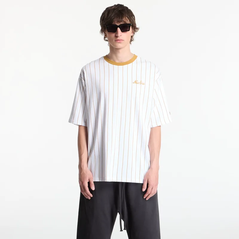 T-shirt New Era Pinstripe OS Tee UNISEX Optic White/ DOC M