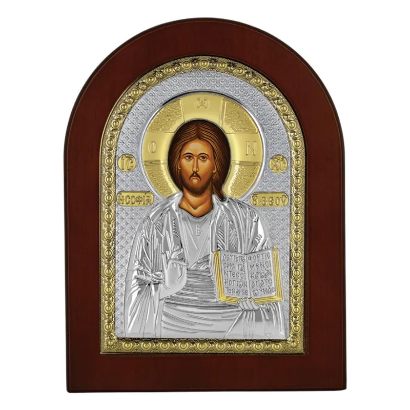 Ασημένια επίχρυση εικόνα Χριστός MA-E1107-X