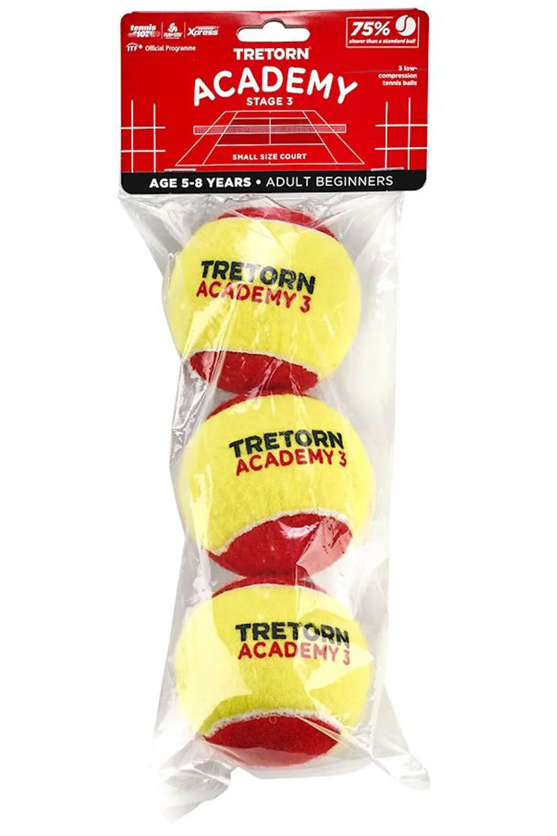 Μπαλάκια Τένις Tretorn Academy Stage 3 3Pack 474407-80 Unisex Παιδικό
