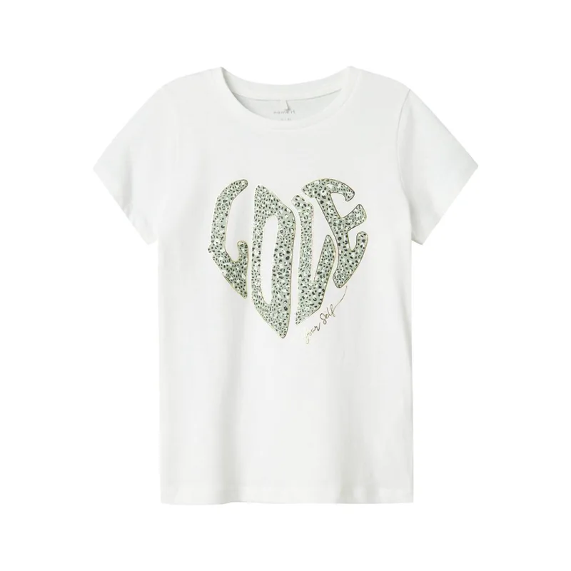Μπλούζα μακό κορίτσι name it-13244100-Bright White-organic cotton