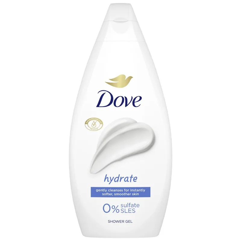 Dove Hydrate Shower Gel Ενυδατικό & Ήπιο Αφρόλουτρο για Λεία Επιδερμίδα με Απαλό Άρωμα 450ml