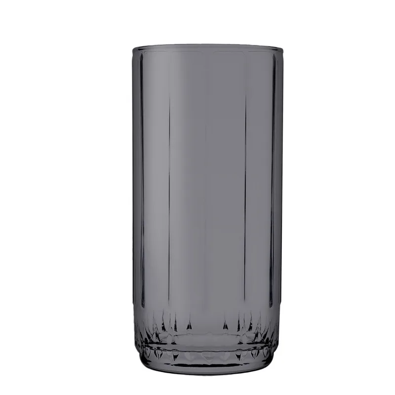 Ποτήρι Νερού Γυάλινο Smoke Leia ESPIEL 6,25x13,5εκ.-310ml SP420765S3S (Σετ 3 Τεμάχια) (Υλικό: Γυαλί, Χρώμα: Γκρι, Μέγεθος: Σωλήνας) - ESPIEL - SP420765S3S