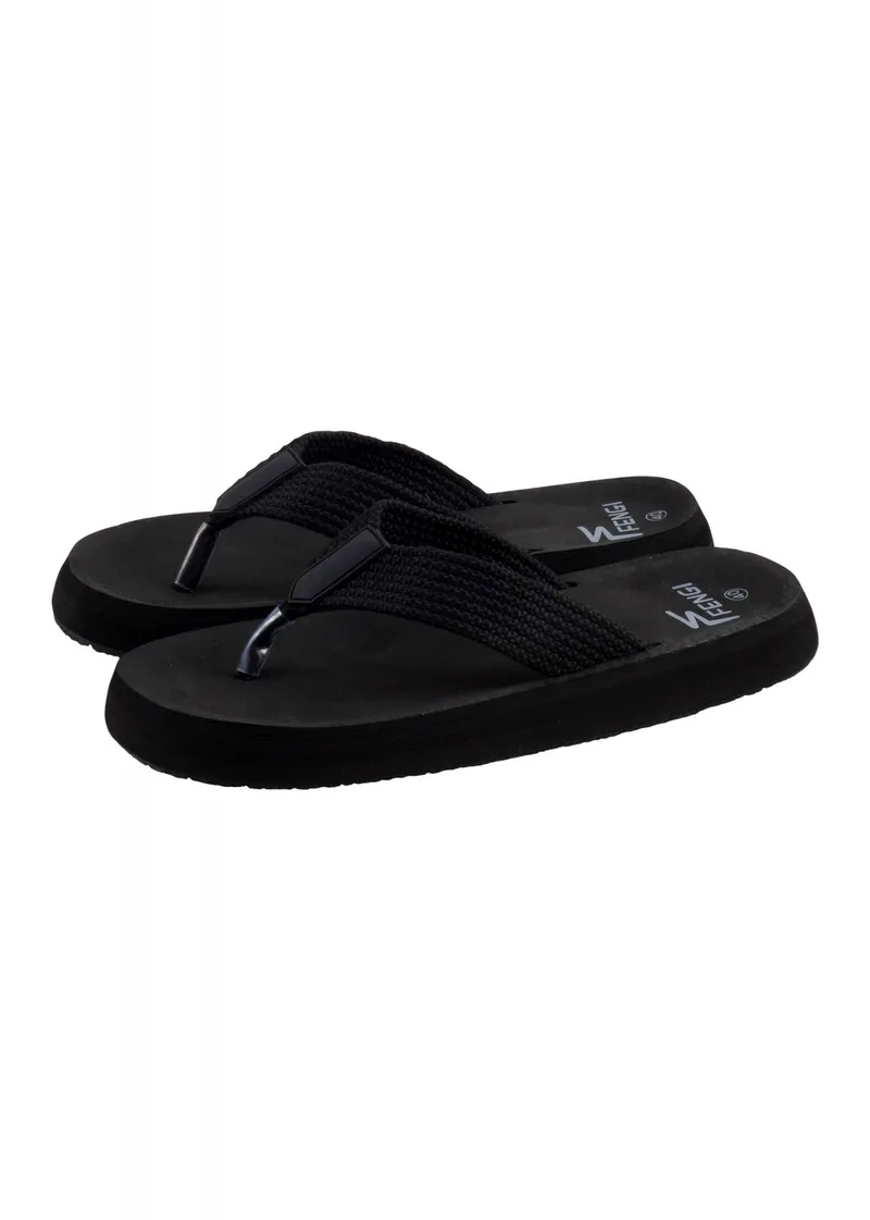 Ανδρική σαγιονάρα δίχαλο πλεκτής όψης. Summer Collection ΜΑΥΡΟ