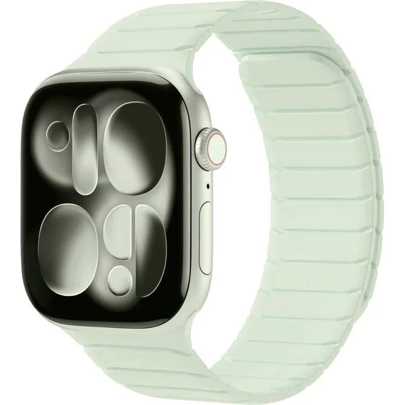 Λουράκι Apple Watch Ultra/SE/11/10/9/8/7/6/5/4 (49/46/45/44mm) Buddi Fuse Μαγνητικό Σιλικόνης - Light Blue (8719246551017)