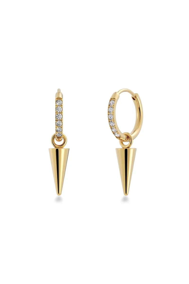 EDBLAD γυναικεία σκουλαρίκια "Peak Hoops Mini Sparkle Χρυσό" - 127067