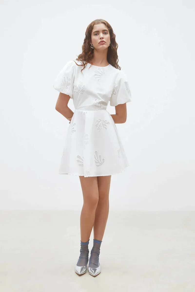 Suncoo Paris γυναικείο mini φόρεμα "Celest" - C03263E26 Λευκό