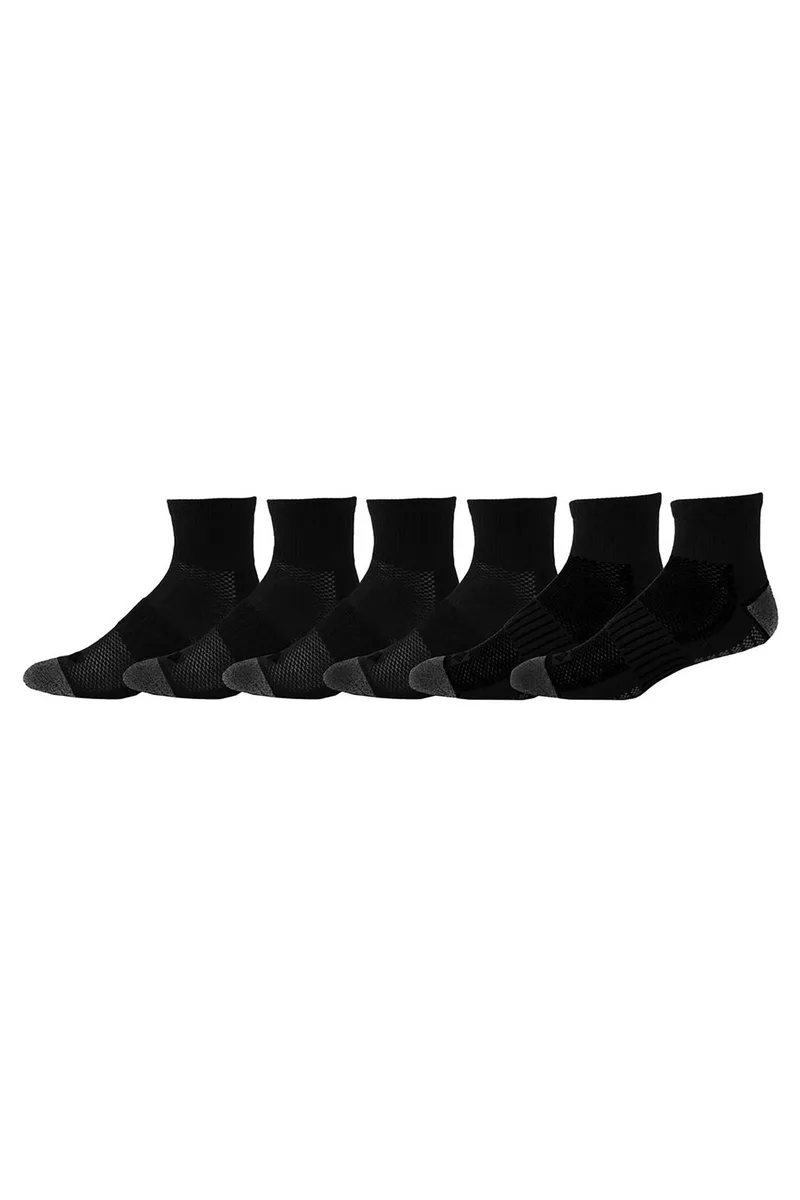 Columbia σετ ανδρικές κοντές κάλτσες "Fashion Quarter With Pique Footbed" (6 ζευγάρια) - C1182BlackL Μαύρο
