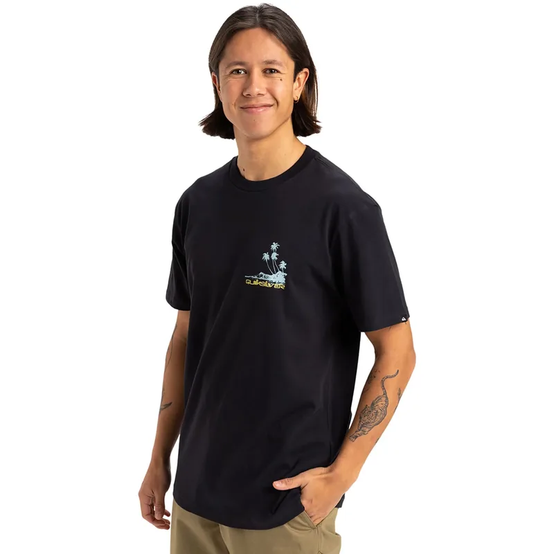 Quiksilver Ανδρικό T-shirt Palm Lines EQYZT08057-KVJ0 Μαύρο