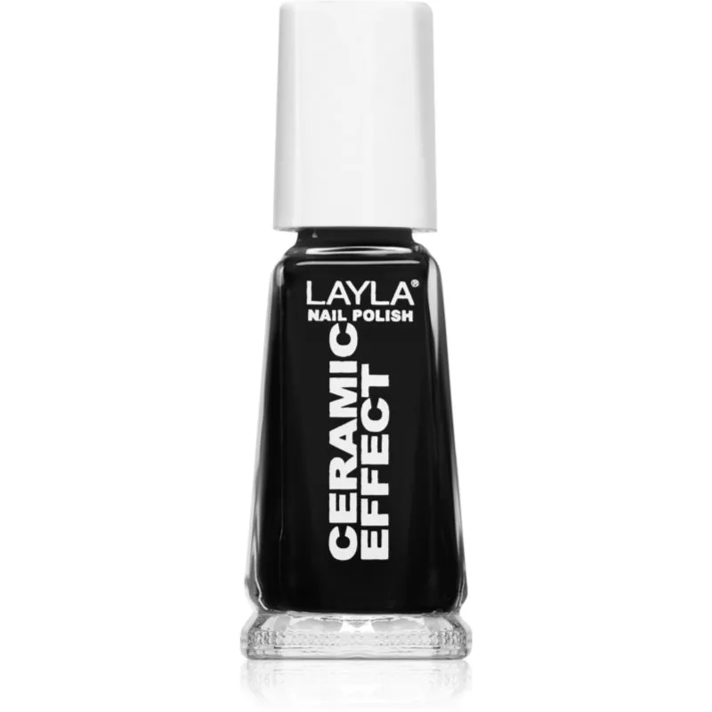 Layla Cosmetics Ceramic Effect βερνίκι νυχιών απόχρωση N.31 Pure Black 10 ml