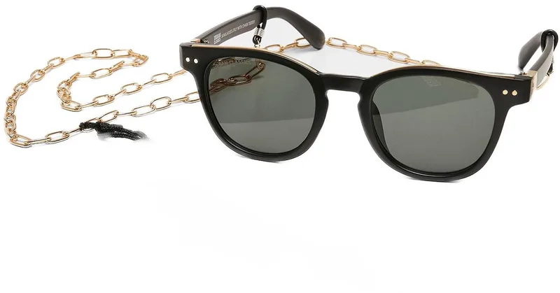 Sunglasses Italy with chain Urban Classics TB3551-02495 black/gold/gold