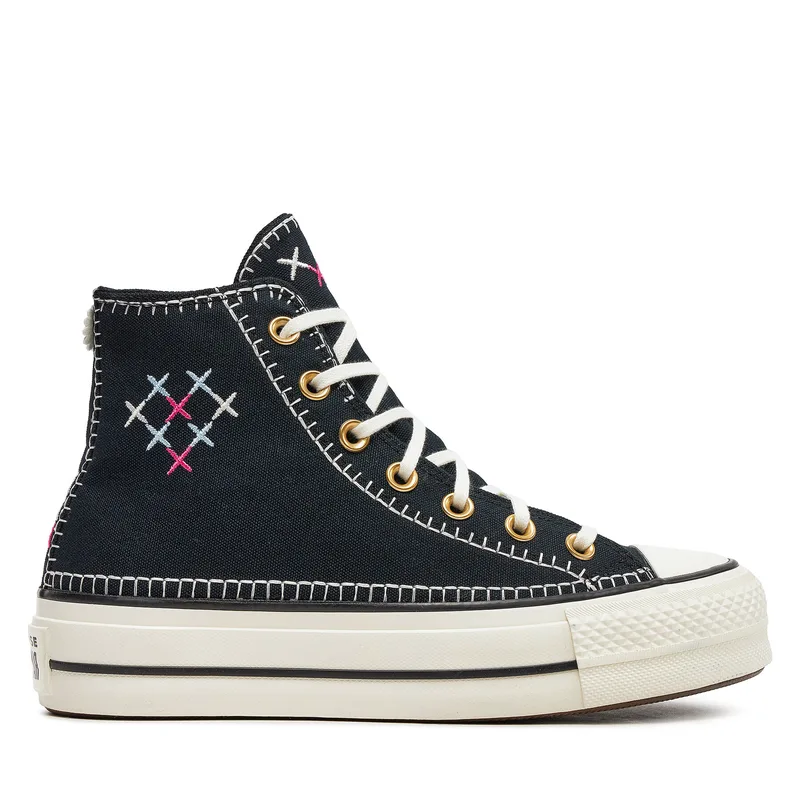 Sneakers Converse Chuck Taylor All Star Lift Crafted Stitching Platform Hi A08731C Μαύρο