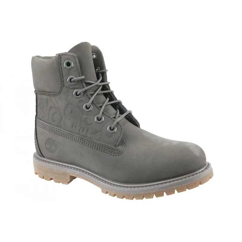 Timberland 6inch Premium Δερμάτινα Γυναικεία Αρβυλάκια Γκρι A1K3P