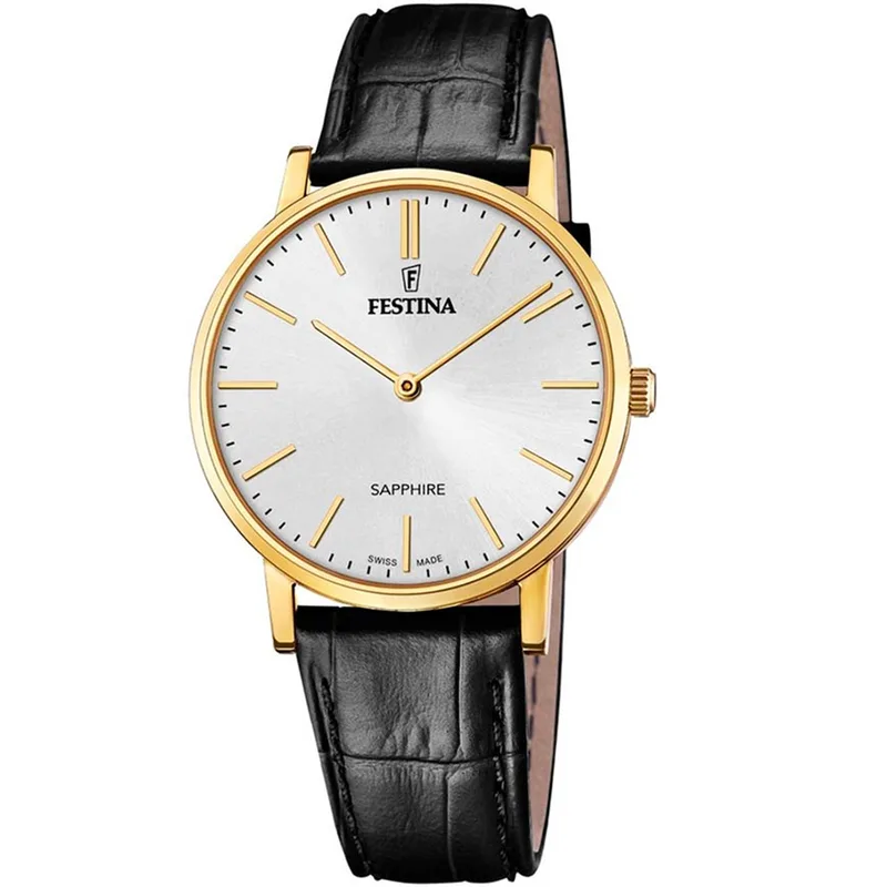 FESTINA Black Leather Strap F20016-1