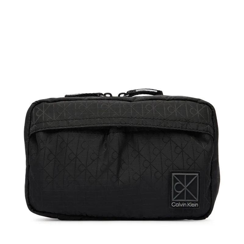 Τσαντάκι καλλυντικών Calvin Klein Emblem Aop Washbag LV04D1208G Μαύρο