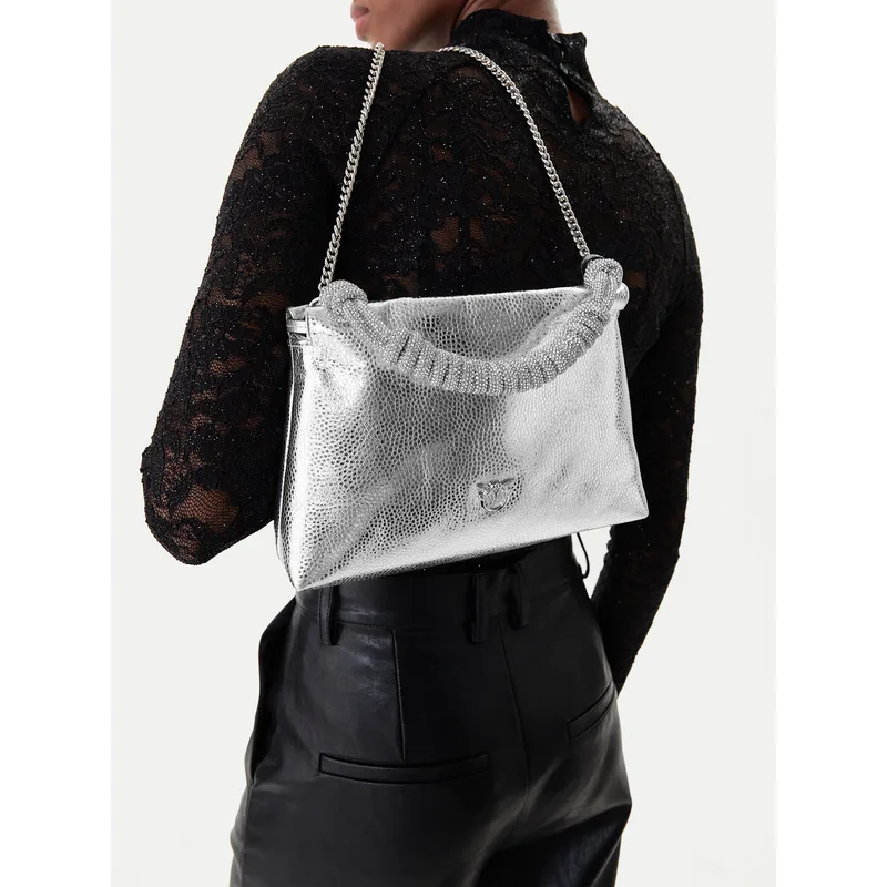 Τσάντα PINKO Mini Clutch+Manico SP Al 25-26 PLTT 105908 A2WD Ασημί