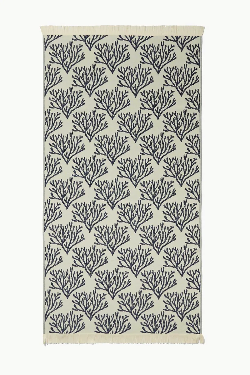 Coincasa unisex πετσέτα θαλάσσης με print 86 x 170 cm - 006816314 Μπεζ