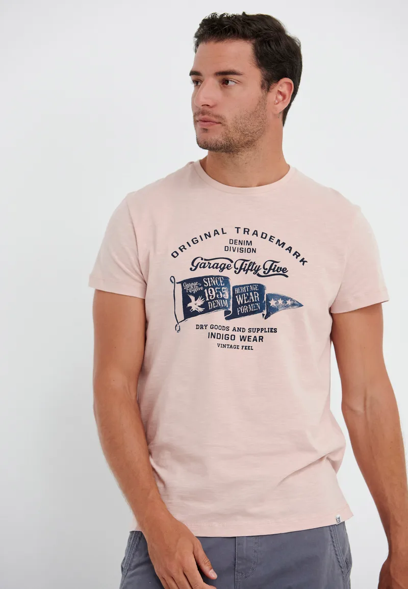 Βαμβακερό t-shirt με τύπωμα Garage 55