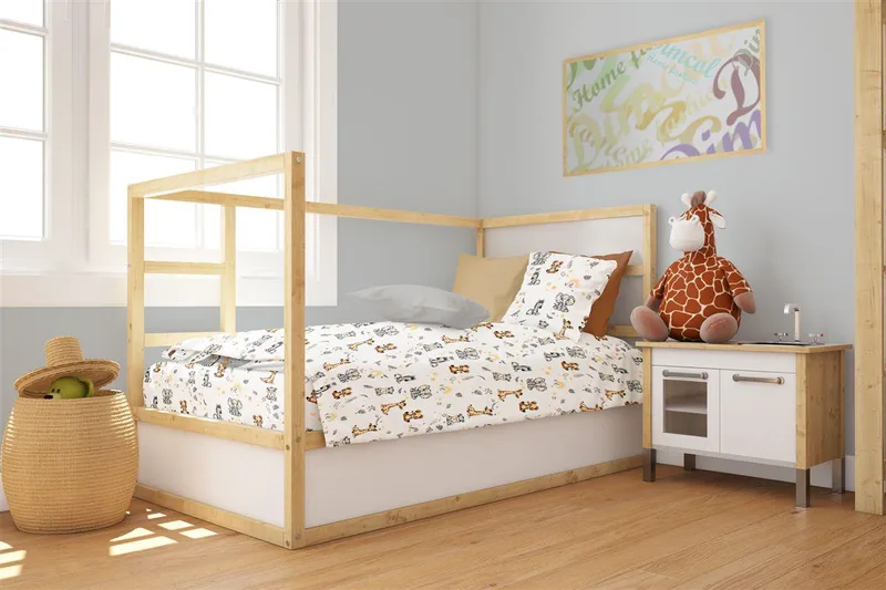 Παπλωματοθήκη Φανελένια Κούνιας 120x160εκ. Savanna 36 White-Grey DimCol (Ύφασμα: Φανέλα, Χρώμα: Λευκό, Μέγεθος: Κούνιας) - DimCol - 31210821025