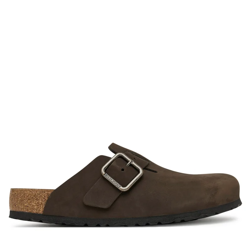 Παντόφλες Birkenstock Boston Wire Buckle 1032760 Σκούρο καφέ
