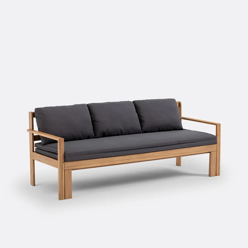 Επεκτεινόμενος καναπές κήπου Μ141xΠ207xΥ80cm