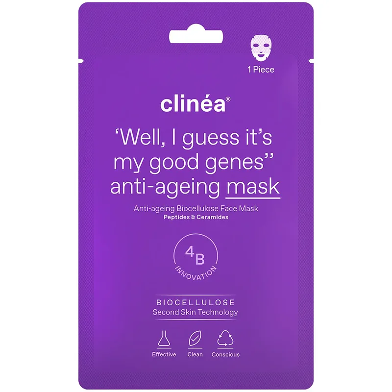 Clinea Anti-Ageing Biocellulose Face Mask Μάσκα Προσώπου Αντιγήρανσης με Βιοκυτταρίνη 1 Τεμάχιο
