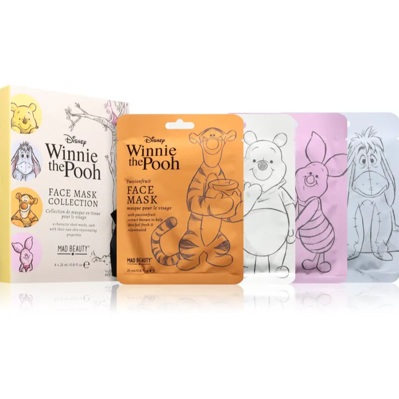 Mad Beauty Winnie The Pooh Σετ υφασμάτινων μασκών
