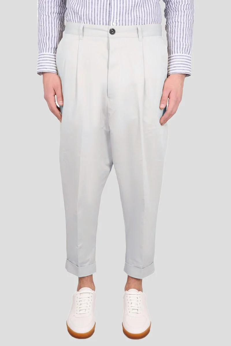 AMI PARIS Ανδρικό Λευκό Carrot Oversized Trousers In White
