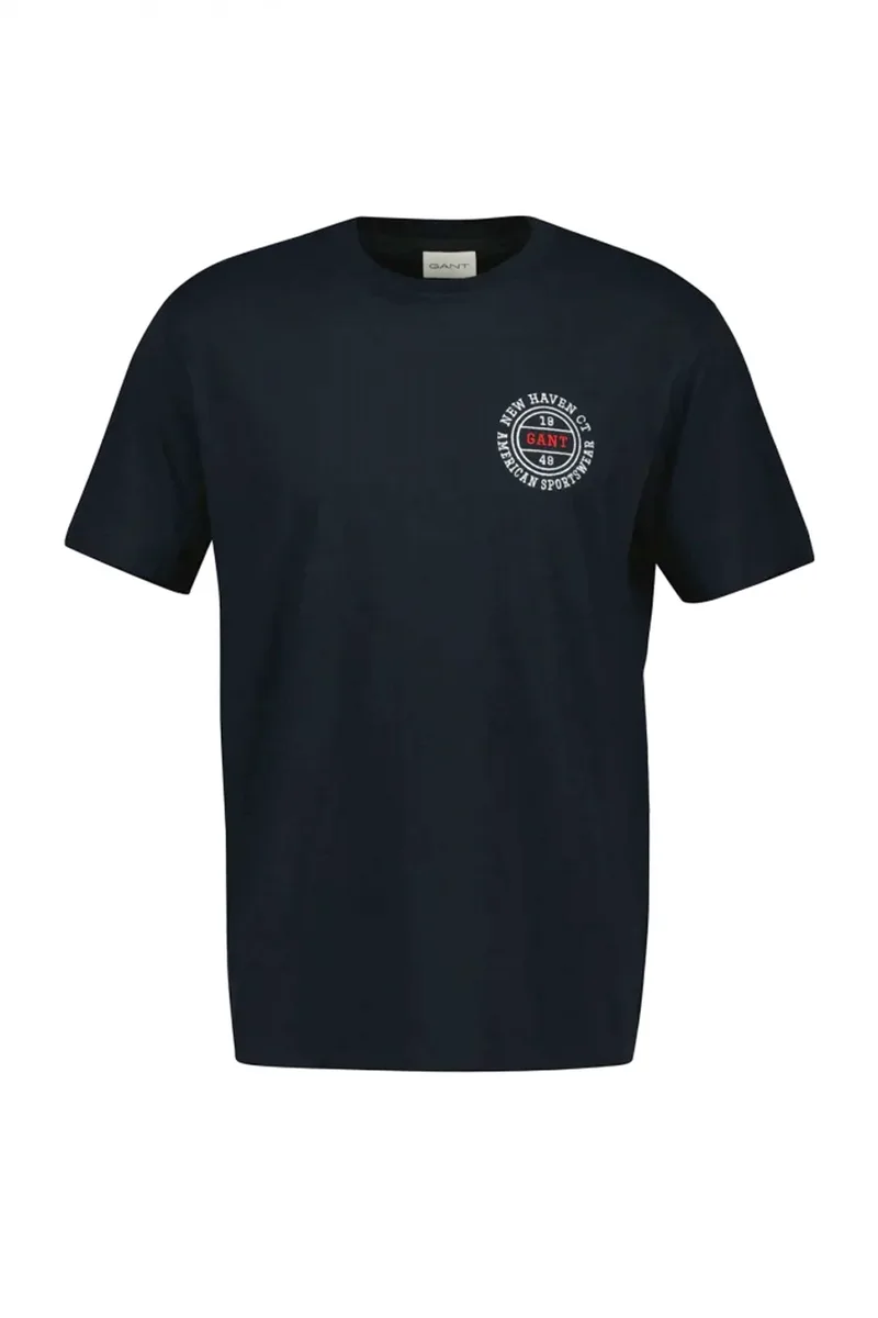GANT ΜΠΛΟΥΖΑ ΚΜ 5 BLACK GRAPHIC T-SHIRT ΜΑΥΡΟ