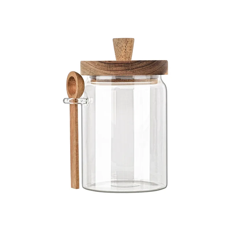 Δοχείο Αποθήκευσης Allure Γυάλινο 850ml 9.7x12x17cm Με Κουτάλι