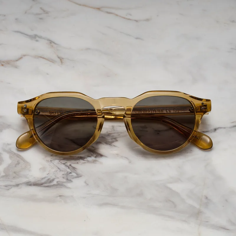 PETER A5EP5 - PETER - CHAMPAGNE - GREEN Sunglasses | Champagne | Green Shades | Explicit Poets Sunglasses