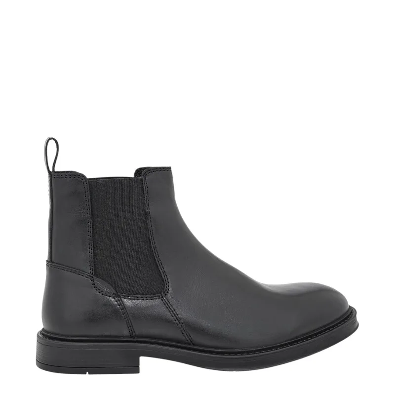 Ανδρικά μποτάκια Renato Garini 230-26X BLACK COW CRUST V526X2302002 μαύρο δέρμα