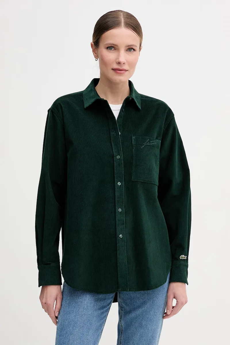 Lacoste πουκάμισο γυναικείο βαμβακερό