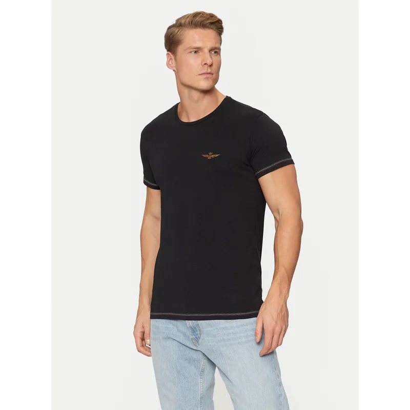 Aeronautica Militare T-Shirt AM1UTI003 Μαύρο Regular Fit