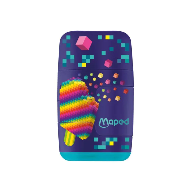Ξύστρα & Γόμα Maped Connect Pixel 049223 με 2 Τρύπες