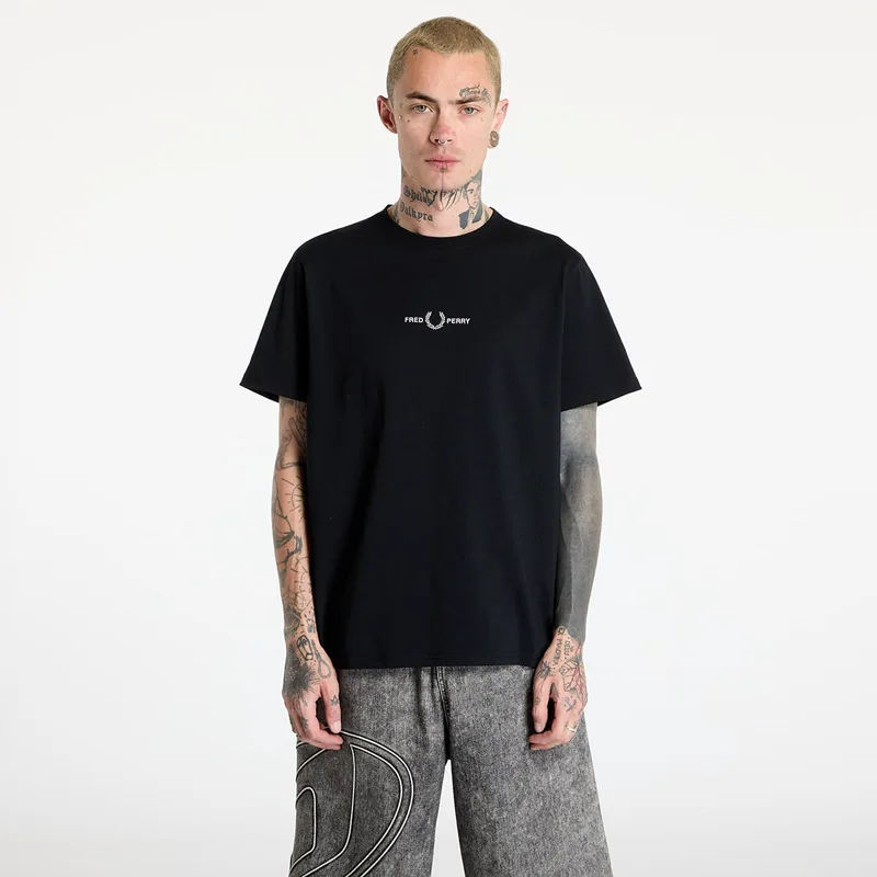 T-shirt FRED PERRY Embroidered T-Shirt Black L