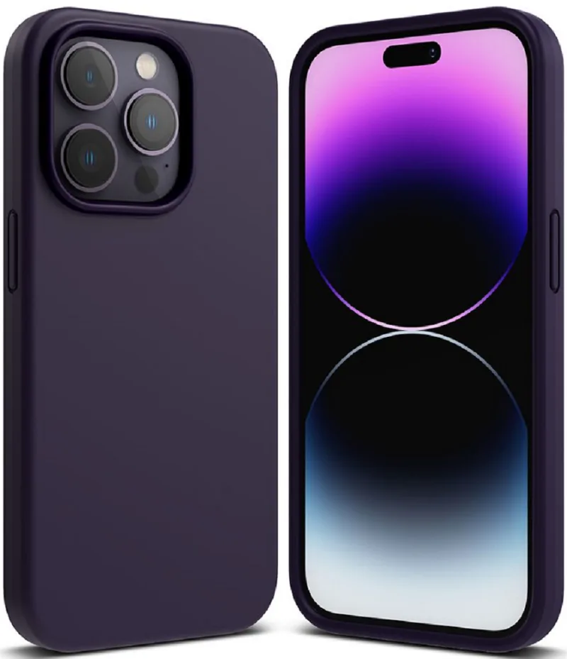 Ringke Silicone - Ανθεκτική Θήκη Σιλικόνης - Apple iPhone 14 Pro - Deep Purple (8809881268040)