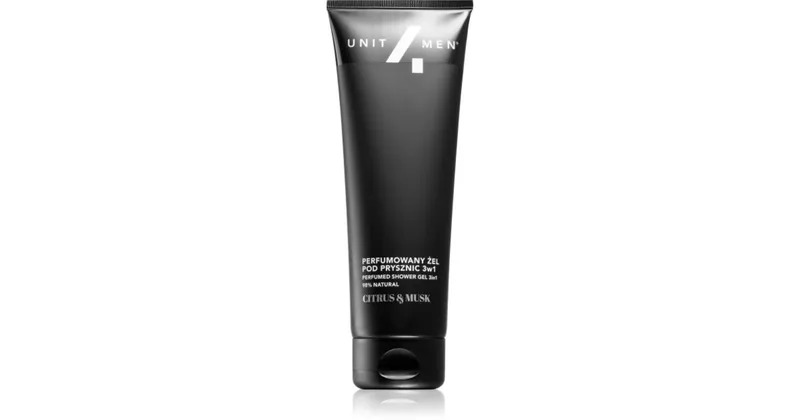 Unit4Men 3 in 1 shampoo, conditioner and shower gel with citrus and musk fragrance 200 ml