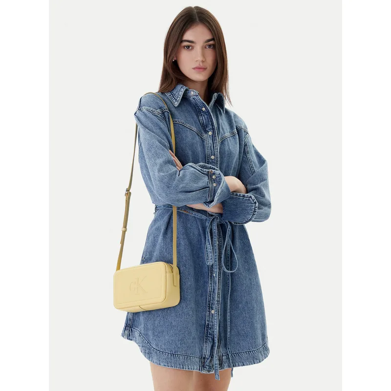 Τσάντα Calvin Klein Bold Ck Camera Bag LV04F3220G Κίτρινο