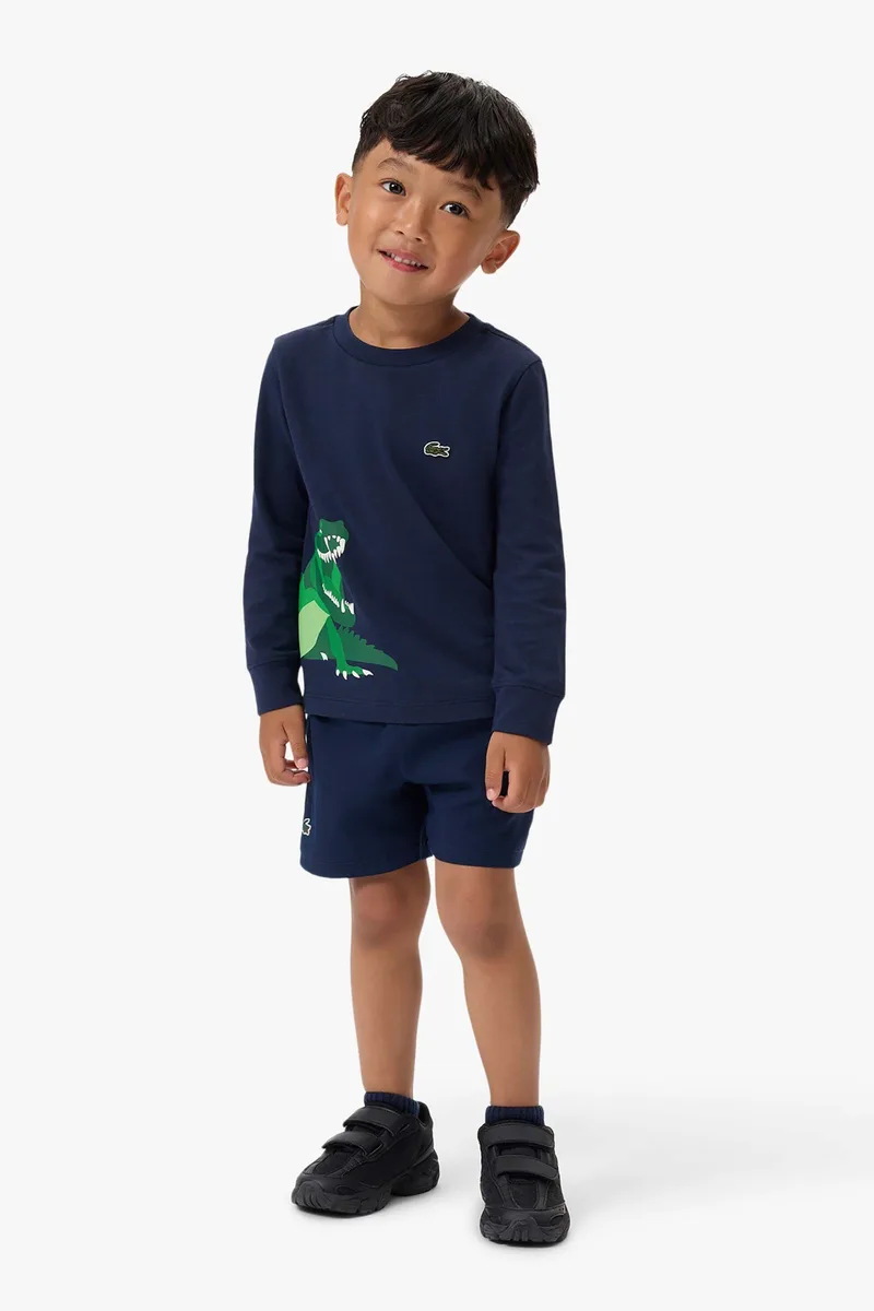 Lacoste παιδικό σορτς Ultra Dry με λογότυπο - GJ0822 Μπλε Σκούρο