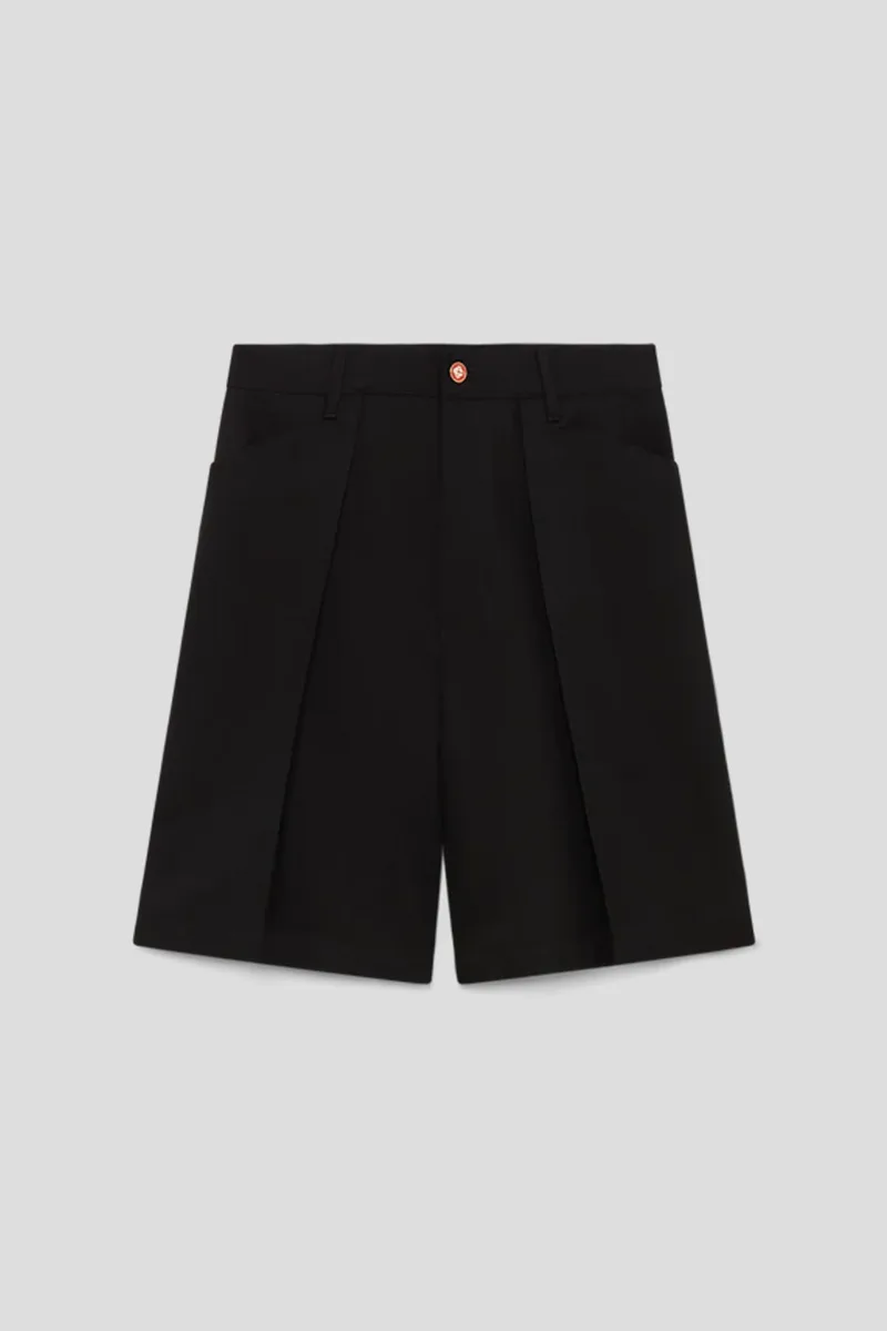 CASABLANCA Ανδρικό Μαύρο Pleated Tailored Shorts