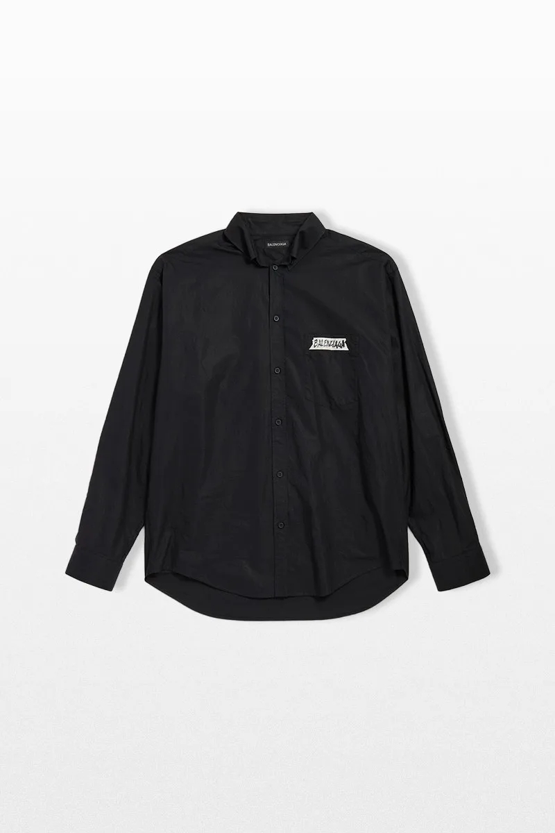 BALENCIAGA Ανδρικό Μαύρο Masking Tape Shirt