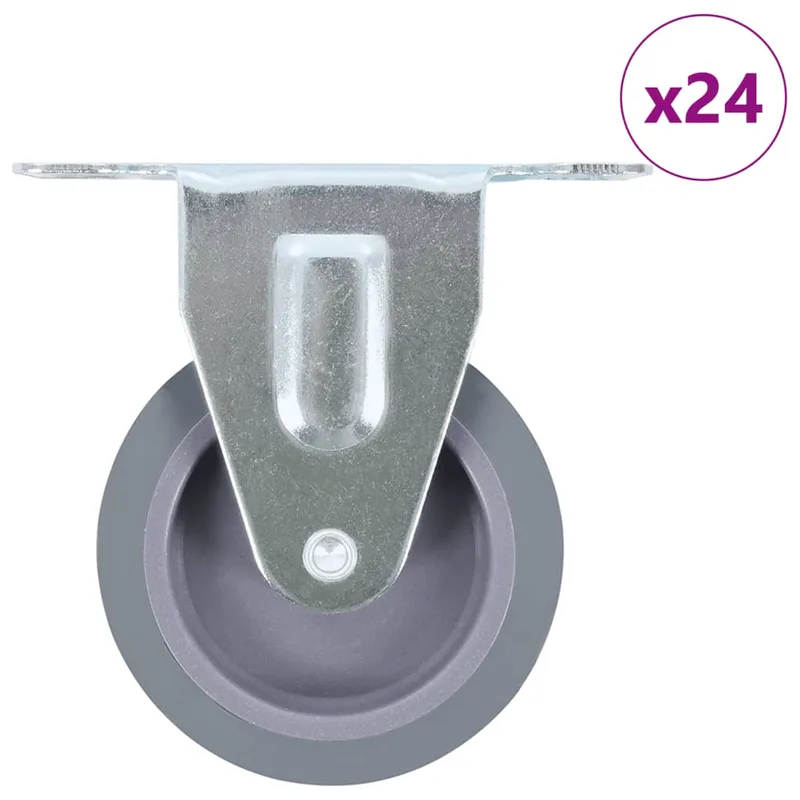 vidaXL 24 τεμάχια Σταθερές Ρόδες 75 χιλ.