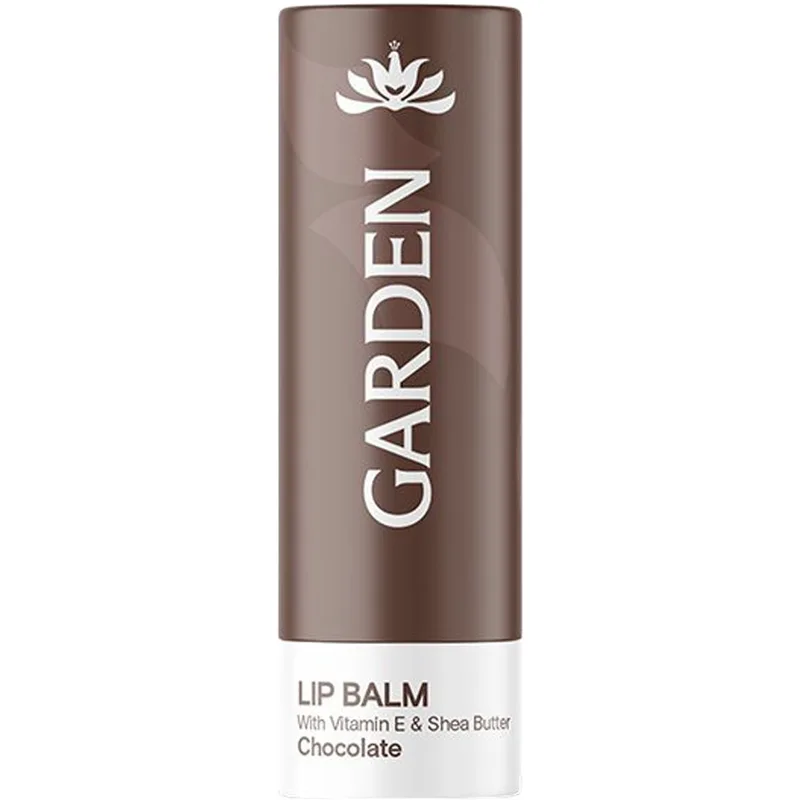 Garden Vitamin E & Shea Butter Lip Balm Απαλό Ενυδατικό Βάλσαμο Χειλιών που Χαρίζει Λάμψη & Θρέψη 5.2g - Chocolate