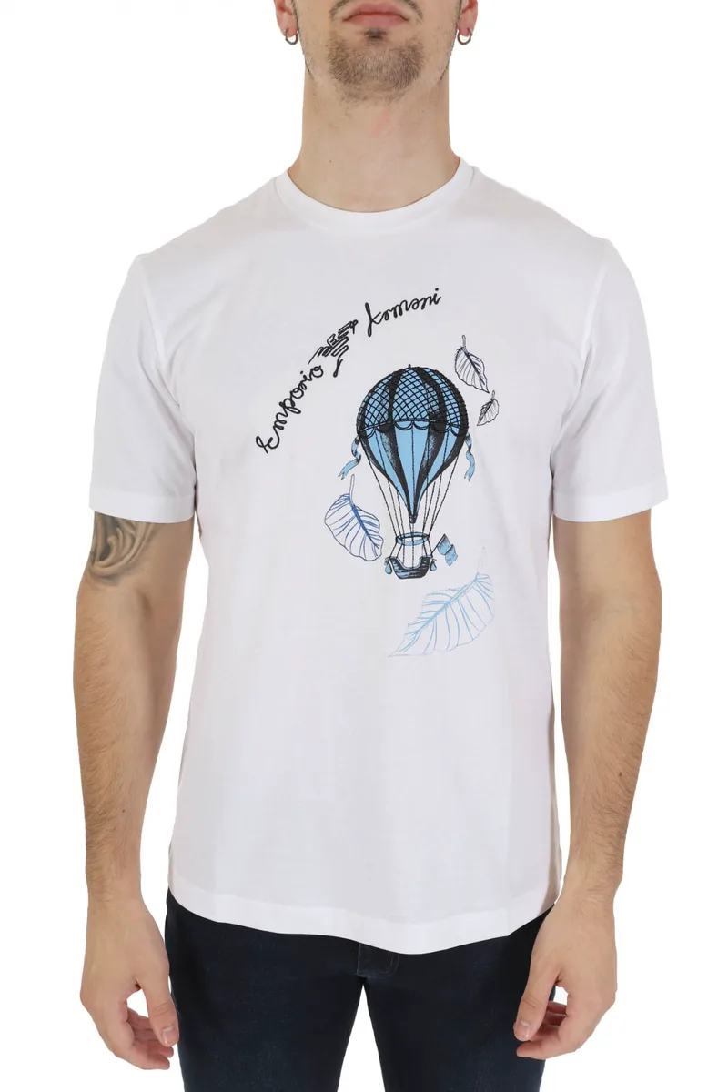 EMPORIO ARMANI T-SHIRT LOGO ΛΕΥΚΟ