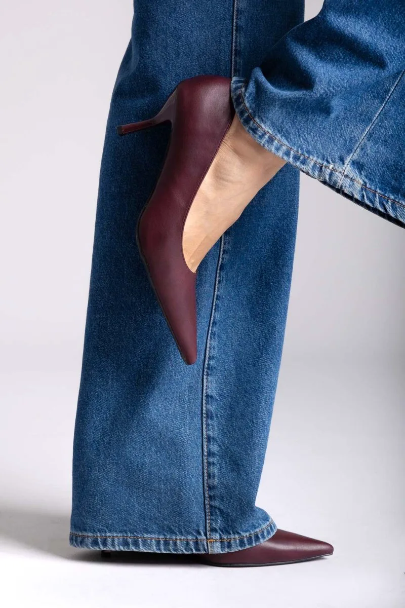 Stephan Pointed Toe Pumps Stiletto Heel - 22-373 - Bordeaux Matte