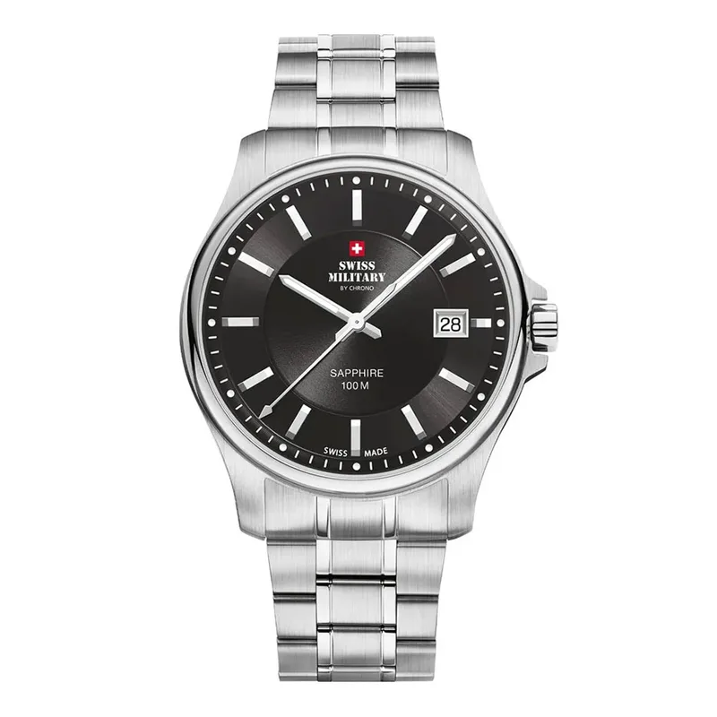 SWISS MILITARY by Chrono Swiss Made Stainless Steel Bracelet Watch SM30200.01