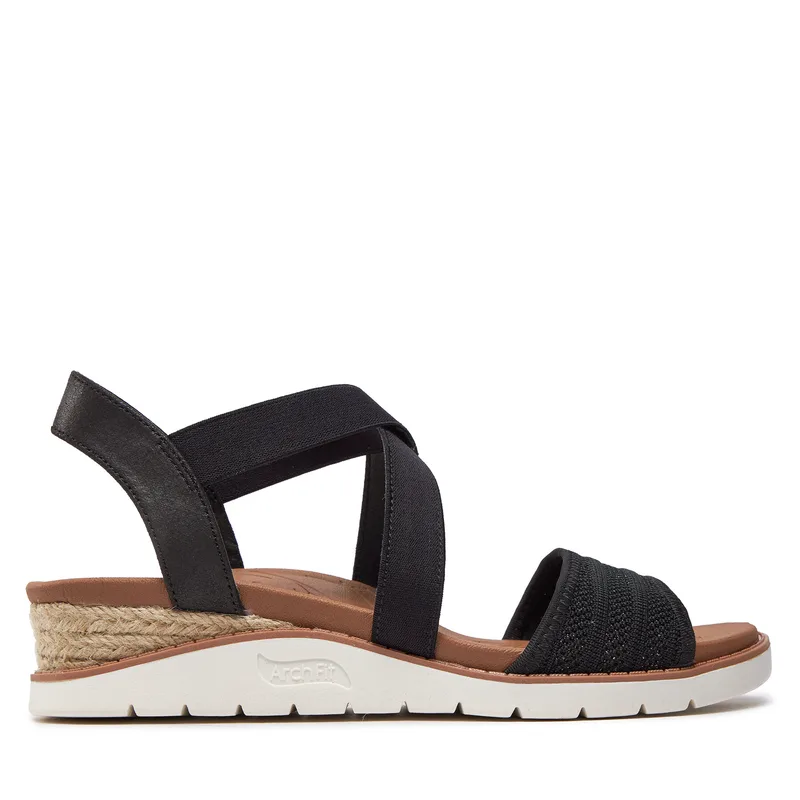 Σανδάλια Skechers Bobs Arch Fit Beach Kiss Boho Beyond 114013/BLK Μαύρο
