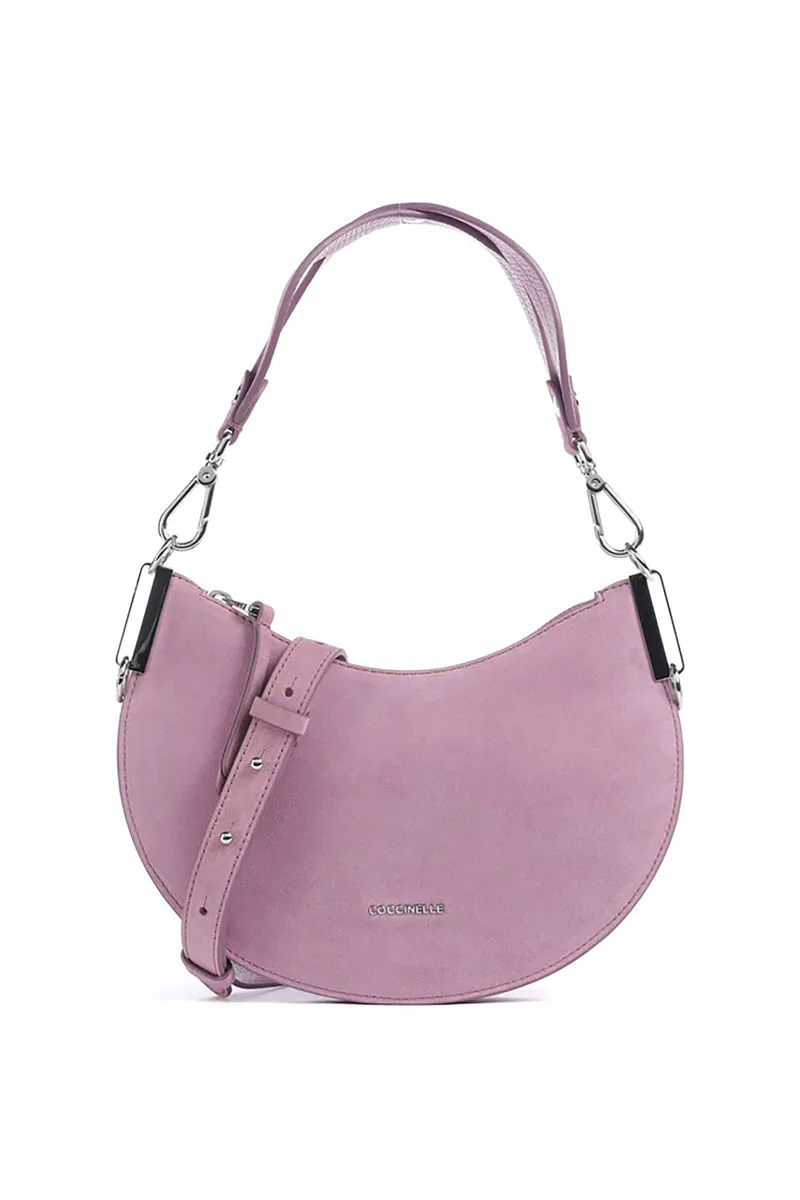 Coccinelle γυναικεία τσάντα ώμου "Sunup Suede Small" - E1QKG-130301 Λιλά
