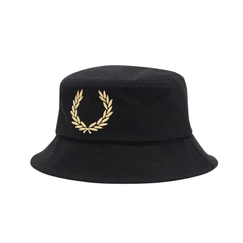 Fred Perry Καπέλο Embroidered Bucket Cap HW2308-90A Μαύρο